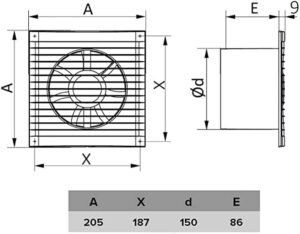 Extractor Fan 6Inch - Standard – 150mm